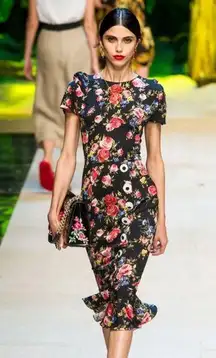 Dolce & Gabbana NWOT  floral print silk dress