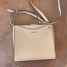 tan crossbody bag purse / basically new
