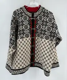 Vintage Skjaeveland of Norway Fair Isle Nordic Cardigan Sweater Telemark Wool M