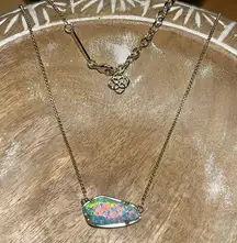 Kendra Scott  Cami Aqua Kyocera Opal Gold Necklace