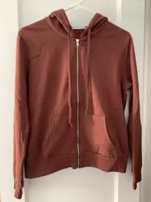 Brown Zip Up Hoodie 
