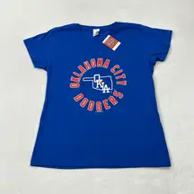 Soft As A Grape Oklahoma City Dodgers MiLB  Royal Blue V-Neck Tee Shirt Women’s L