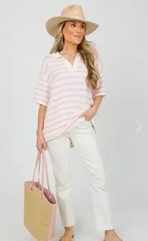 NWT Pink Striped Sweater