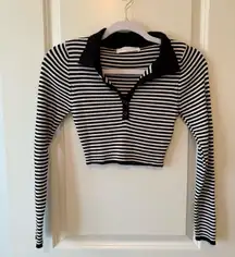 American Threads Cropped Sweater