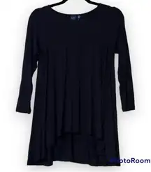 KAARI BLUE XS womens long sleeve top true black arm measurements in pics NWT