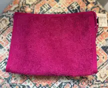 Aerie Pink Terry Cloth Cosmetic Bag Pouch Zipper Closure pink raspberry Y2K boho