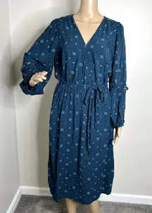 Knox Rose Flower Wrap Long Sleeve Dress