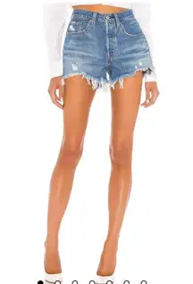 501 Original Shorts In Levi’s White Denim Cut-Off High-Rise The Clouds Wash