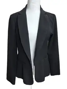 Maurices Open Front Women's OPen Front Blazer Chiffon Back Black Sz S Urban Chic