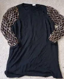 Chicsoul women's dress sparkly black gold 3x