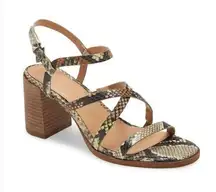 Madewell NWB  Snake Heeled Sandal