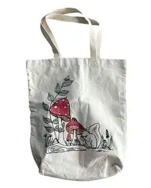 Mushroom Squirrel Canvas Tote Bag