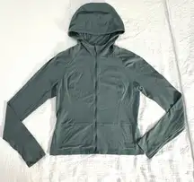 Like New Lululemon Move With Ease Hooded Full-Zip Nulu Jacket Mystic Green 10