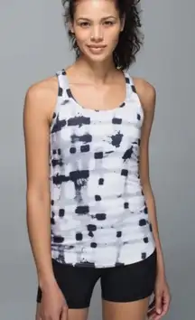 Lululemon Studio Racerback Ghost Weave White Black Size 6