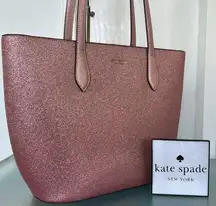 Kate Spade  Large Glimmer Glitter Sparkle Carryall Tote Bag