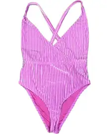 Dippin’ Daisy’s Pink Arena One Piece Swimsuit Size Large