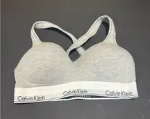 CALVIN KLEIN 1654 MODERN COTTON LIFT UP BRALETTE  Size L GRAY REG$46