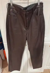 Express Brown Leather Pants