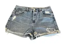 PACSUN distressed High rise mom shorts size 30