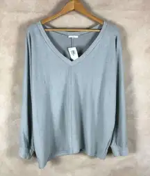 SOPRANO Plus Size Cozy Hacci Dolman Top Gray NWT 2X