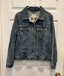 Vintage L.L.‎ Bean Women’s Denim Trucker Jacket Sz Large 90’s