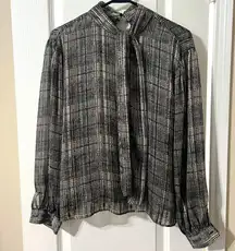 Zara Houndstooth Patterned Top