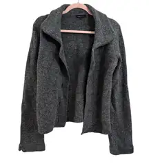 BCBGMAXAZRIA Gray Button Down Wool Blend Sweater