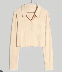 brushed rib cardigan sweater