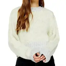 Large Deep Twist Crew Neck Sweater