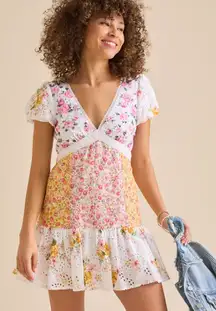 Altar’d‎ State Dress Floral Patchwork Size XXS NWT MSRP $108