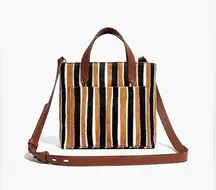 The Small Transport Crossbody in Striped Calf Hair-EUC