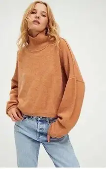 Free People  Size Small So Low So High Cashmere Sweater Brown OB991236