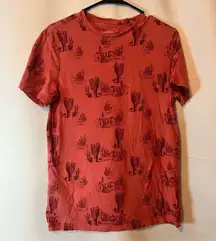 Goodfellow & Co Red Cactus Pattern Tee