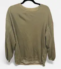 Aerie green XS oversized crew neck sweatshirt