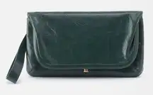 HOBO LAUREN CLUTCH LEATHER WRISTLET WALLET  Sage Henna Luxury Leather, NWT‎