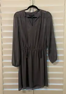 White House Black Market Grey Sparkle Dress