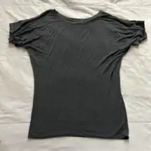 Grey draped fitted waist loose tee size small
