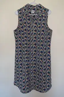 Women’s Medium  Hola Amour Interlocking Hearts Button Sleeveless Shirtdress #5370