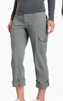 Kuhl Splash Roll-Up Pant Women 12 Short‎ Gray Patina Dye Convertible Outdoors