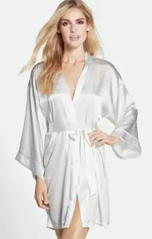 Jonquil 'The Bride' White Satin Embroidered Robe - M