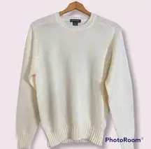 1959 Joan Harper Vintage Large Cream Crew Neck Sweater