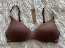 Skims Wireless Form Push Up Plunge Bra Jasper Size 34B