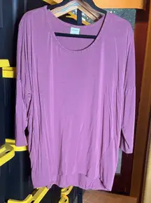 Soma Mauve Drop Sleeve High Low Tunic Top Size Medium