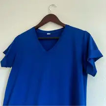 Women’s New Balance Royal Blue V Neck Dri Fit T Shirt Size Small