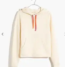 Madewell Cropped Rainbow String Hoodie Sz L