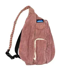 KAVU Corduroy Robe Sling Bag in Dusty Rose