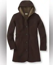 L.L. Bean Women's Kingfield Fleece Hooded Coat Size S