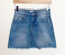 Full Tilt Denim Raw Hem Juniors Jean Skirt