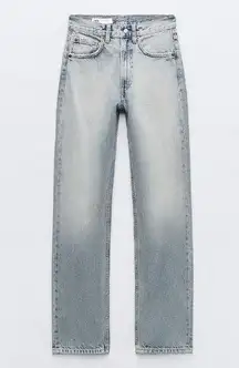 Zara High Rise Straight Leg Jeans