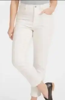 Everlane high rise Straight Leg Jeans white bone color size 26